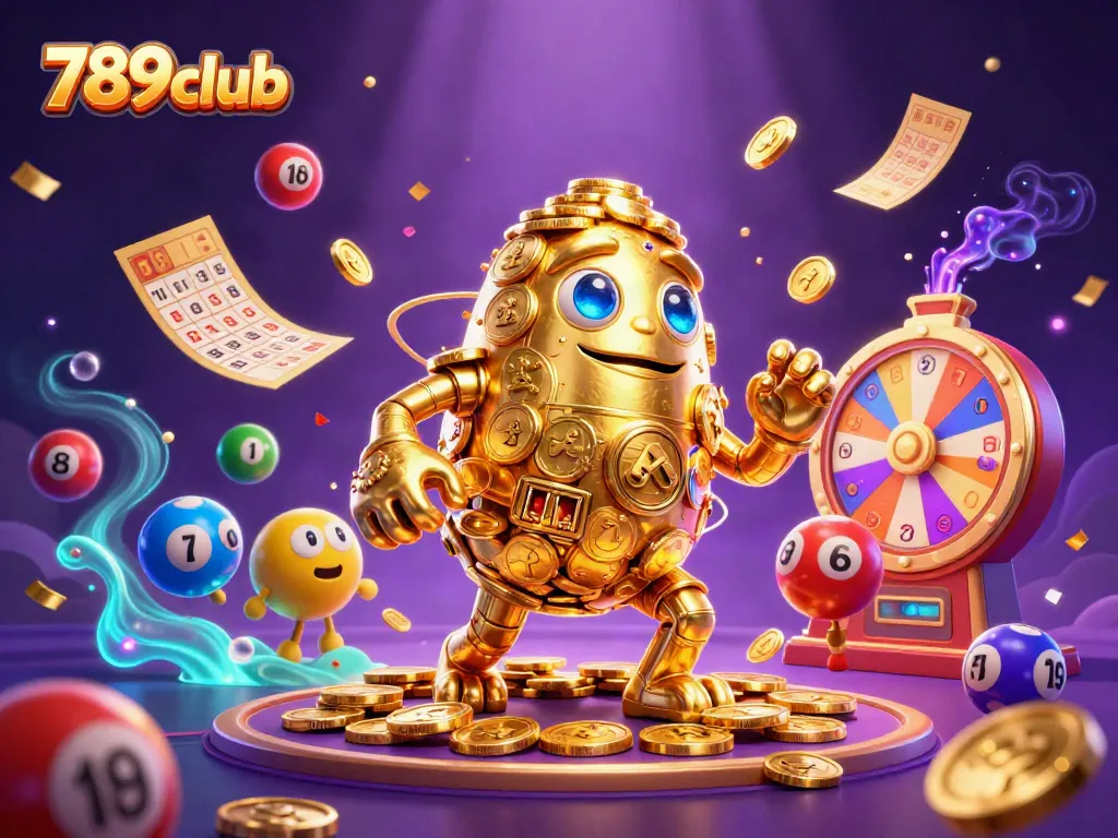Experience thrilling gaming adventures with 789club's vibrant 3D illustration showcasing dynamic casino elements.