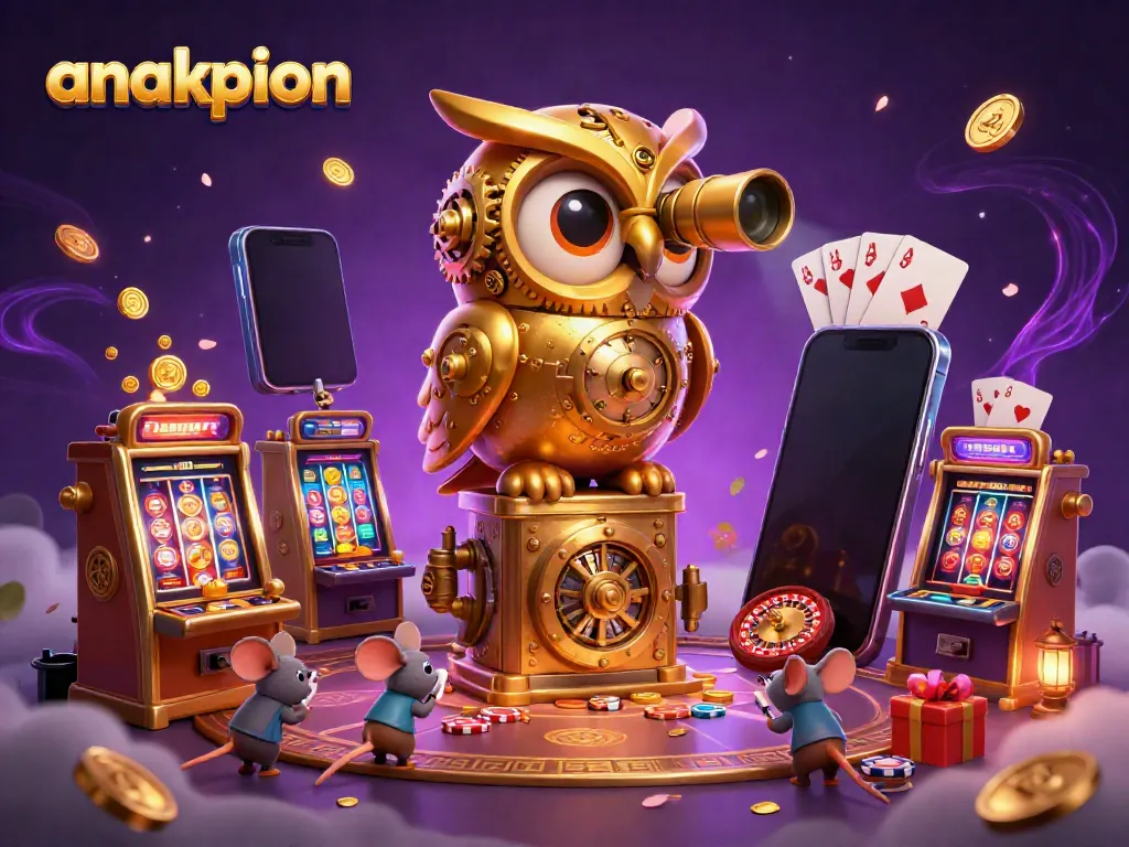 Engage in thrilling gameplay with anakpion's dynamic online casino featuring a fantastical clockwork owl.