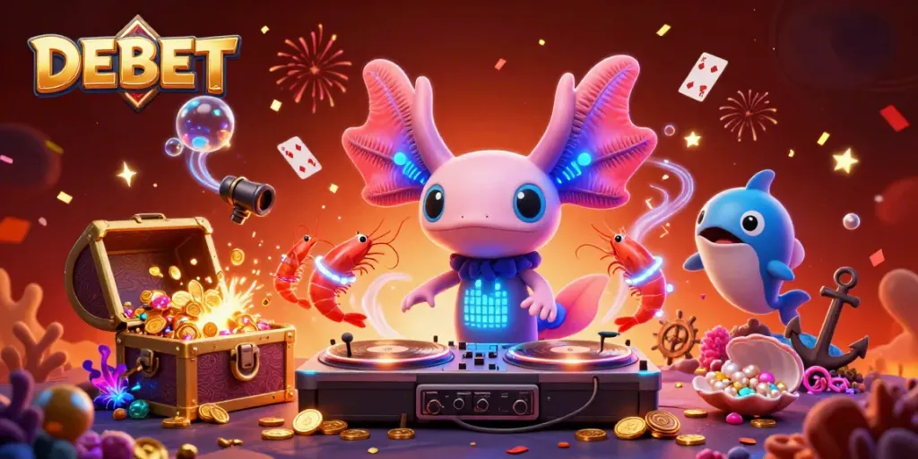 Engage with DEBET by launching exciting underwater games with vibrant 3D characters