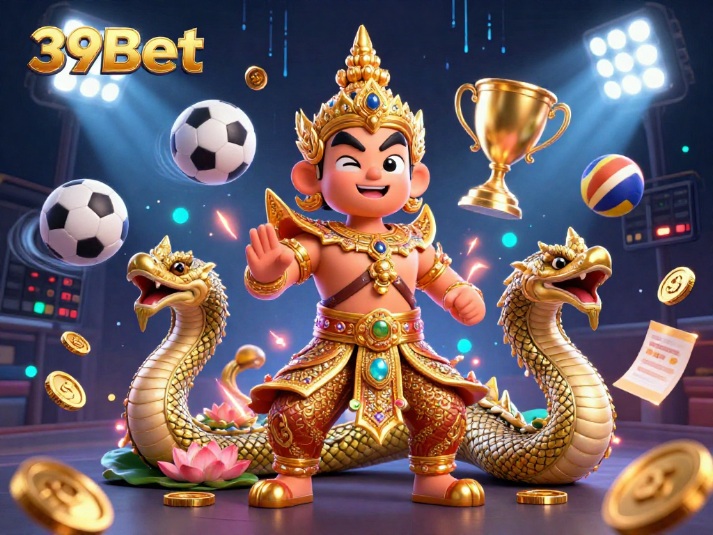 Engage in thrilling gameplay at 39Bet with dynamic sports betting elements and captivating casino characters.