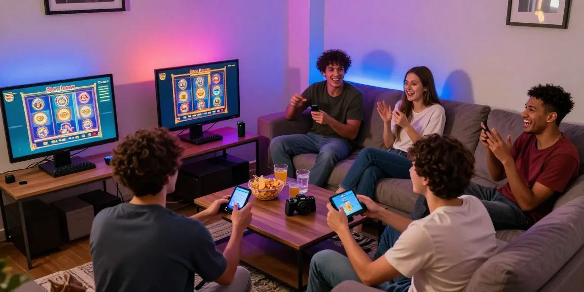 Group enjoying Slot gacor games in a cozy gaming setup