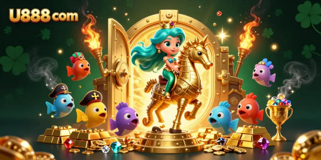 Win big at U888 com with vibrant games and thrilling illustrations of mermaids and treasures.