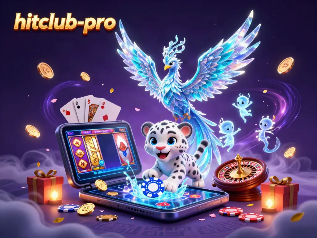 Engage with hitclub-pro's vibrant casino scene featuring animated characters and dynamic game elements.