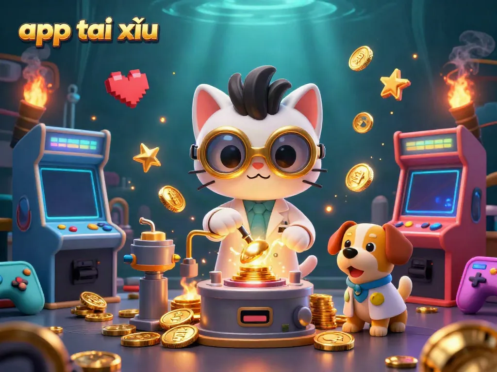 Experience the excitement of app tài xỉu through vivid 3D gameplay with golden coins and dynamic game elements.