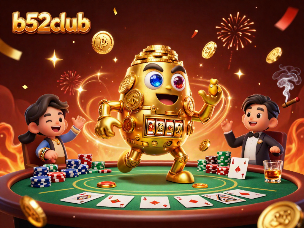 Experience big wins with b52club's colorful casino action featuring gold and poker elements.