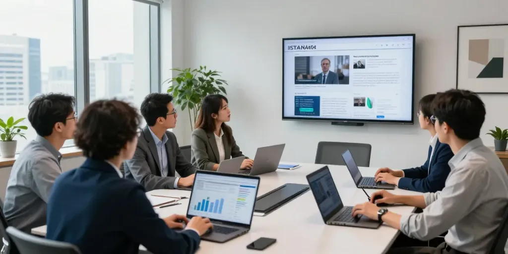 Engaging team collaboration at ISTANA404, a business and technology information portal.