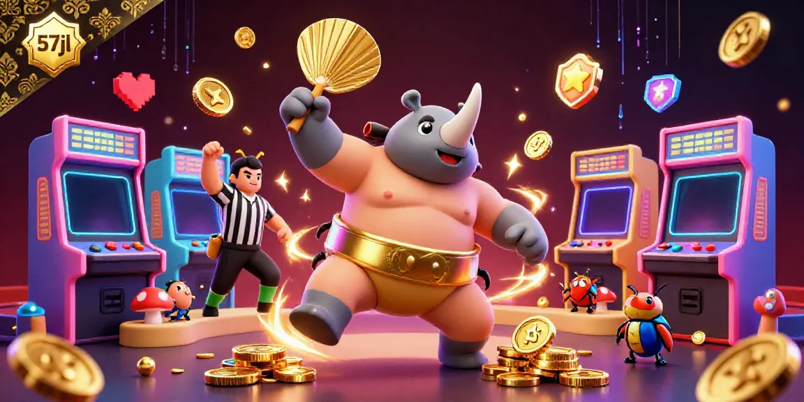 Experience thrilling gaming action at 57jl with a vibrant beetle champion scene bursting with coins and excitement.