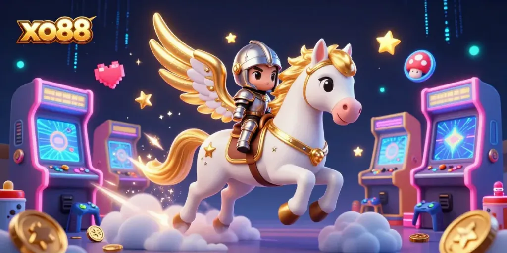 Engage in exciting gameplay with xo88’s bright casino elements and a magical 3D scene.