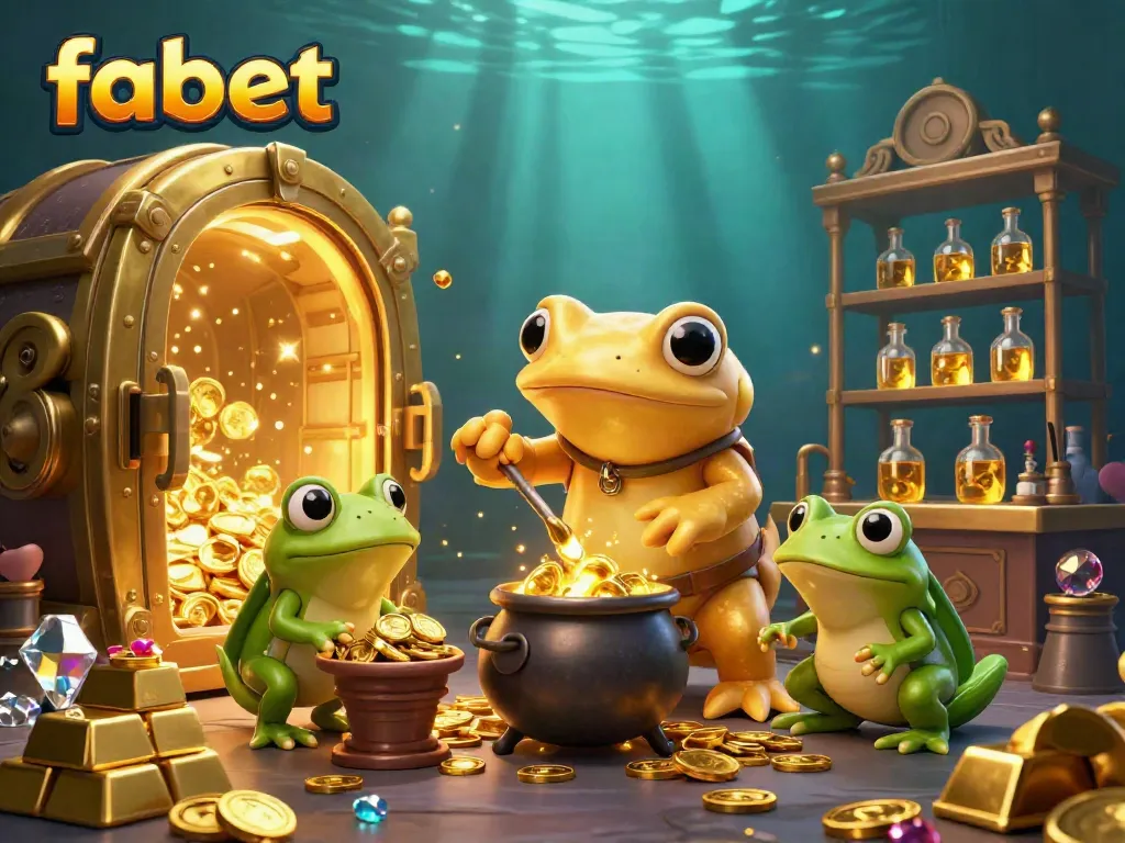 Experience thrilling online gambling with fabet as golden salamander alchemist and frog apprentice create riches in a mystical lab.