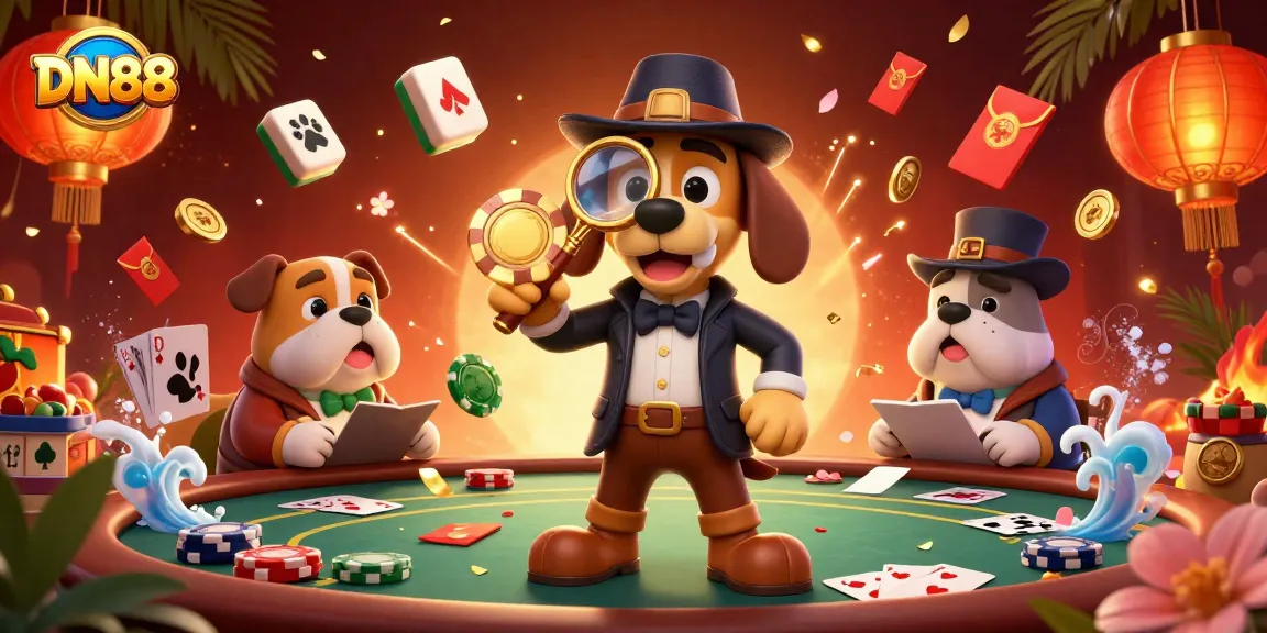 Join the adventure at DN88 with a detective and his bulldog companion uncovering gambling treasures!