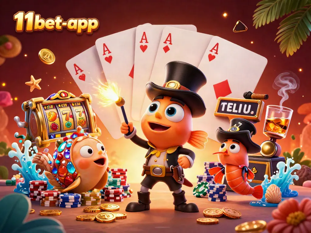 Engage with the thrilling 11bet-app adventure, collecting golden coins with vibrant 3D characters.
